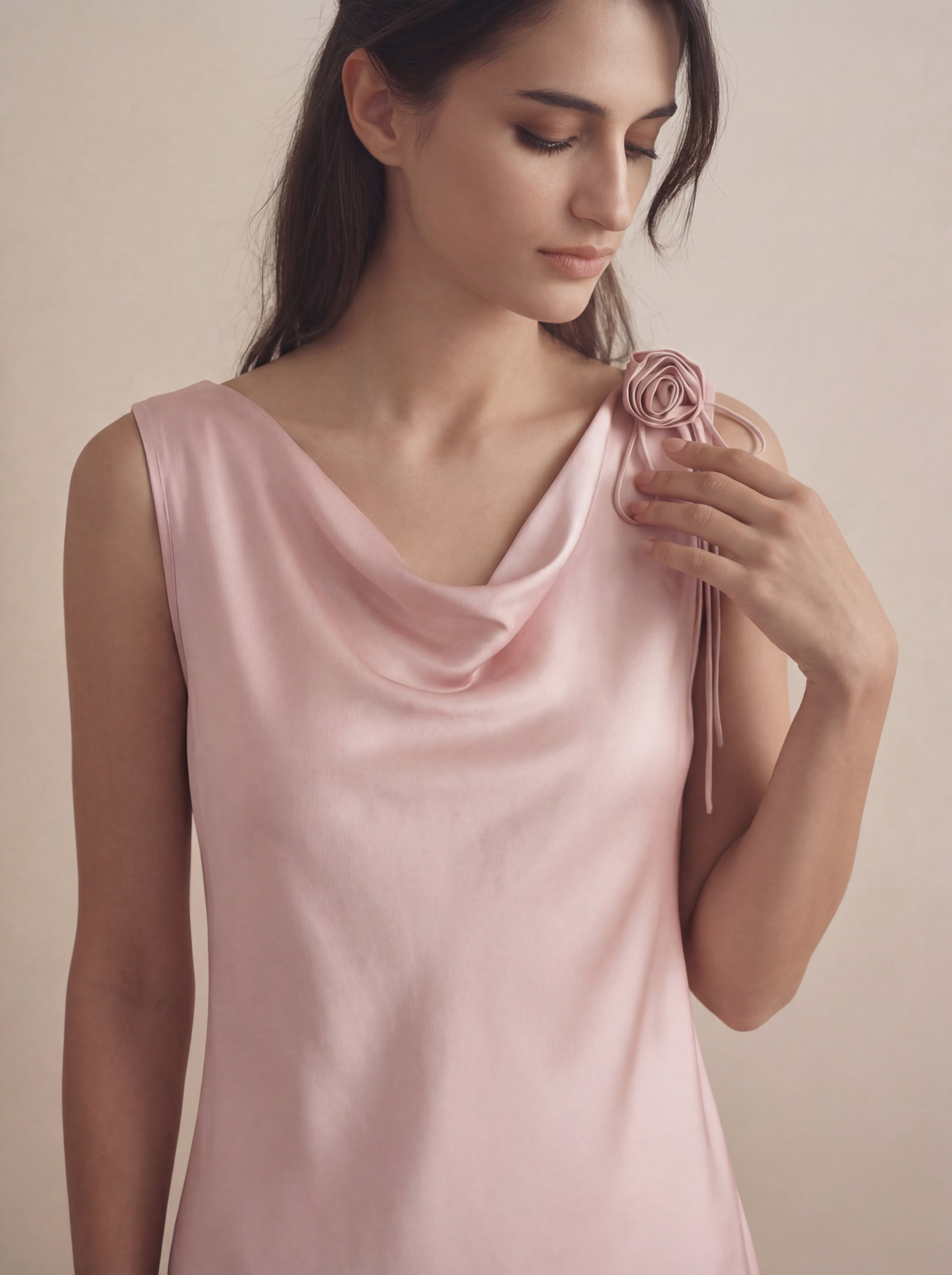 真絲玫瑰垂領洋裝｜Silk Vow