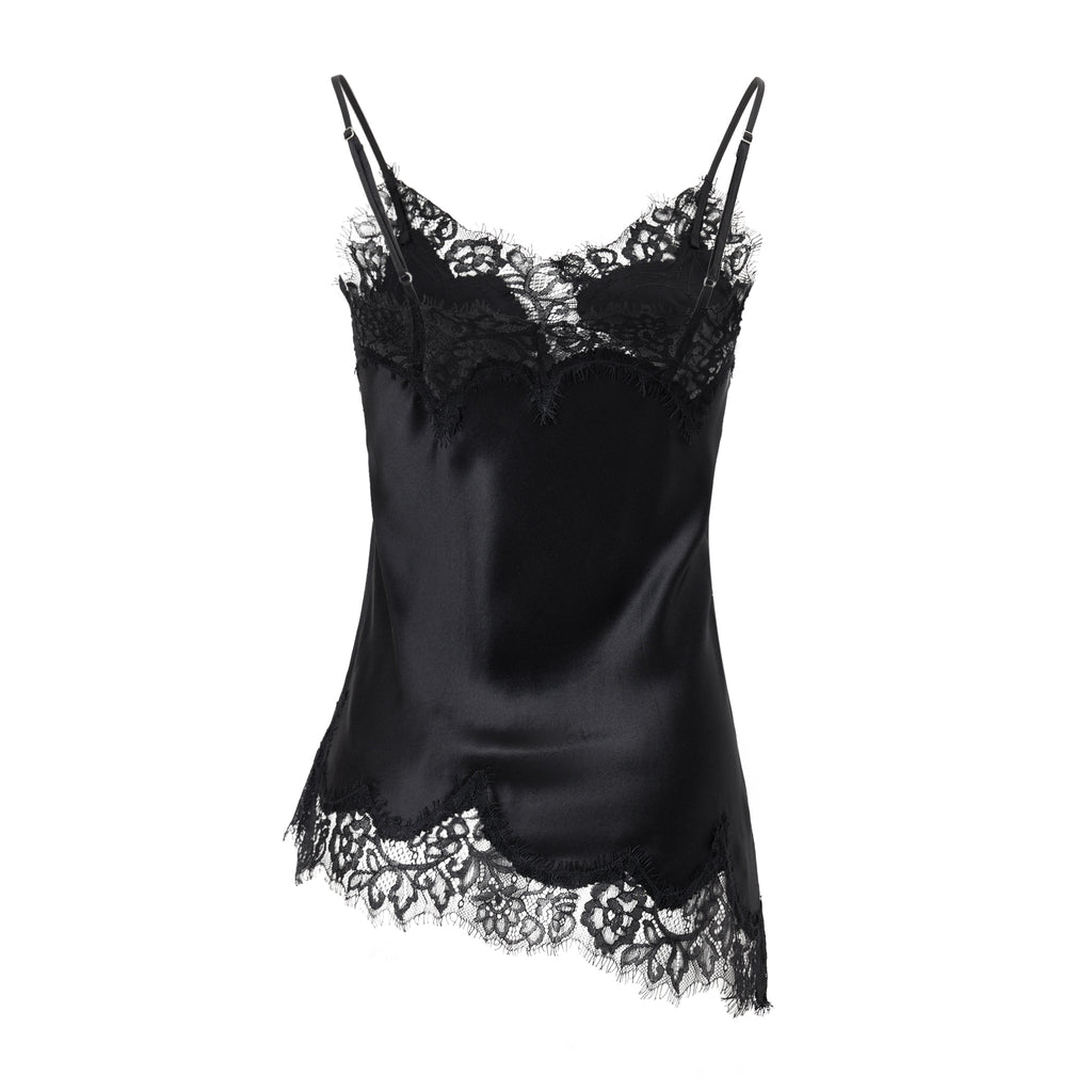 夜影蕾絲長褲套裝｜真絲睡衣套裝