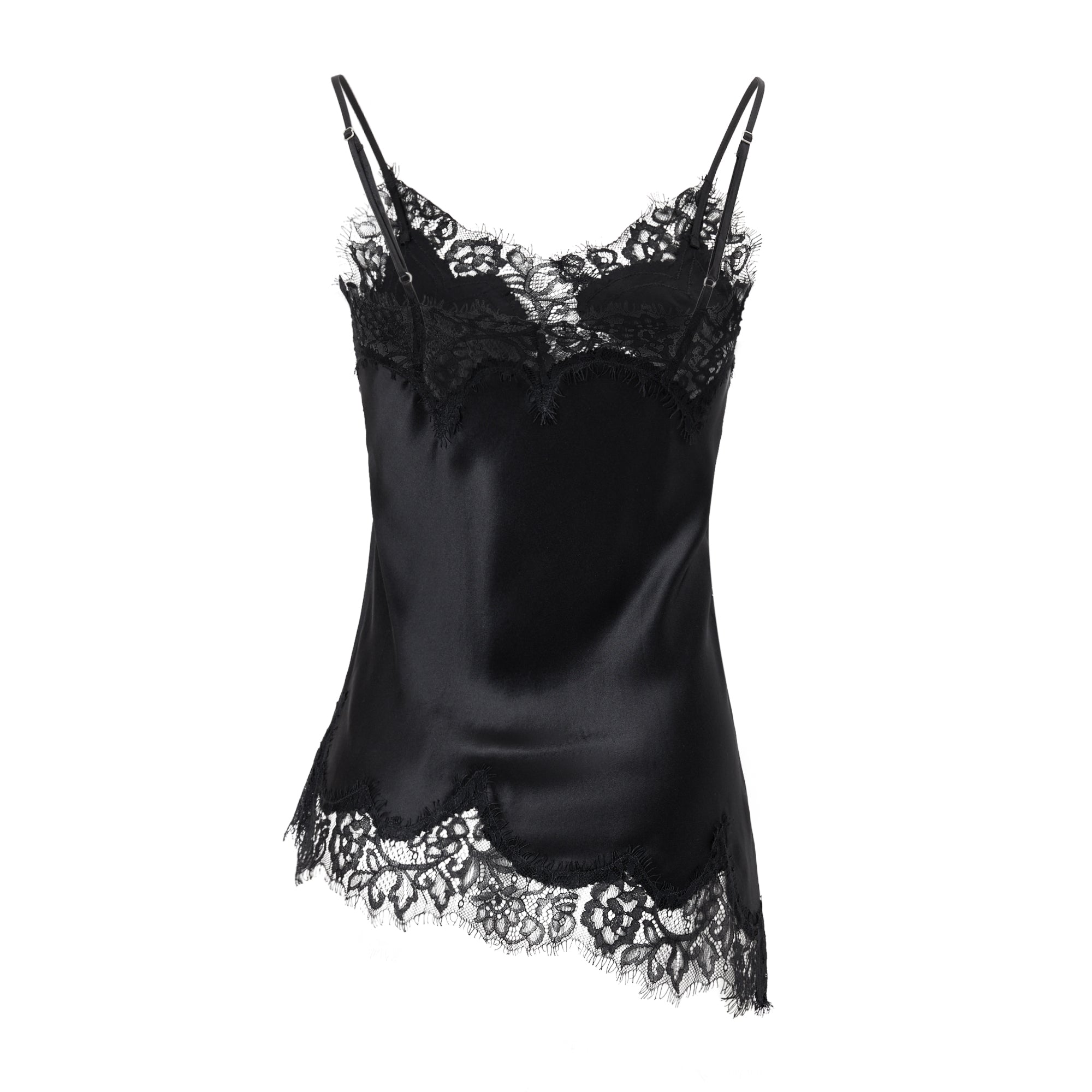 夜影蕾絲長褲套裝｜真絲睡衣套裝