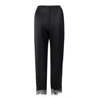 夜影蕾絲長褲套裝｜真絲睡衣套裝