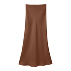 Silk Midi Skirt｜Double-Faced Silk Charmeuse 斜裁雙面真絲半身裙