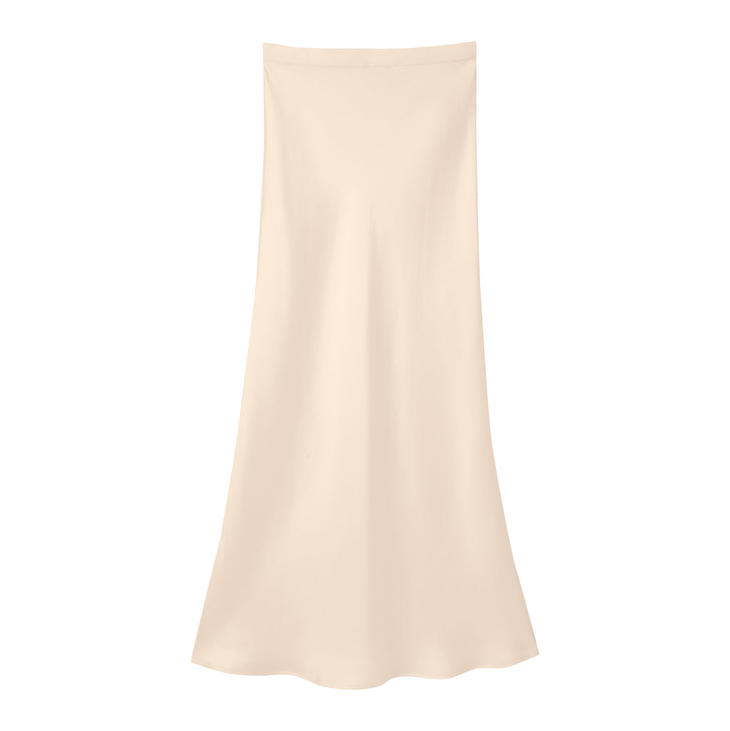 Silk Midi Skirt｜Double-Faced Silk Charmeuse 斜裁雙面真絲半身裙