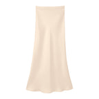 Silk Midi Skirt｜Double-Faced Silk Charmeuse 斜裁雙面真絲半身裙