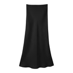 Silk Midi Skirt｜Double-Faced Silk Charmeuse 斜裁雙面真絲半身裙