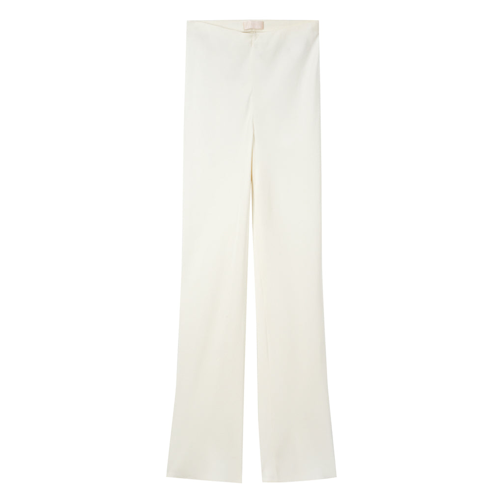 Silk Wide-Leg Pants｜30 Momme Heavy Crinkled Silk 斜裁重皺真絲寬褲
