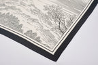 經典真絲方巾 ｜黑白風景・都會極簡｜Silk Art Scarf