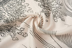 經典真絲方巾 ｜黑白風景・都會極簡｜Silk Art Scarf