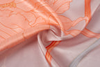 經典真絲方巾 ｜橙霞漸層｜Silk Art Scarf