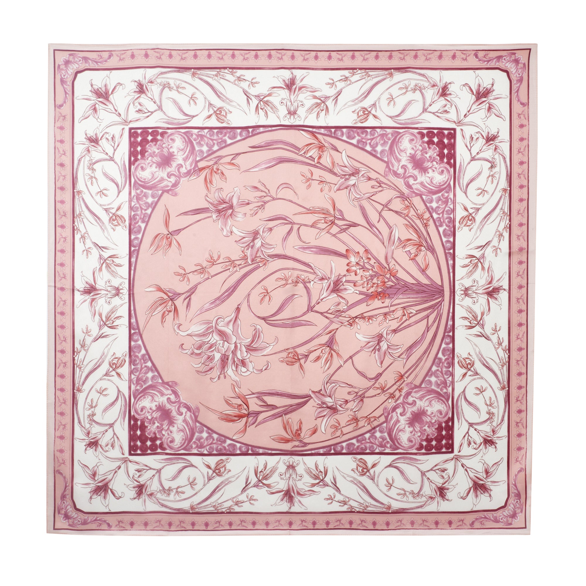 經典真絲方巾 ｜琥珀羽影｜Silk Art Scarf
