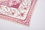 經典真絲方巾 ｜琥珀羽影｜Silk Art Scarf