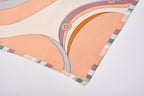 經典真絲方巾 ｜幾何暖調｜Silk Art Scarf