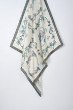 經典真絲方巾 ｜春曉花園｜Silk Art Scarf