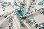 經典真絲方巾 ｜春曉花園｜Silk Art Scarf