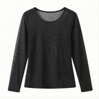 【100%蠶絲】親膚保暖打底衫｜圓領長袖內搭上衣