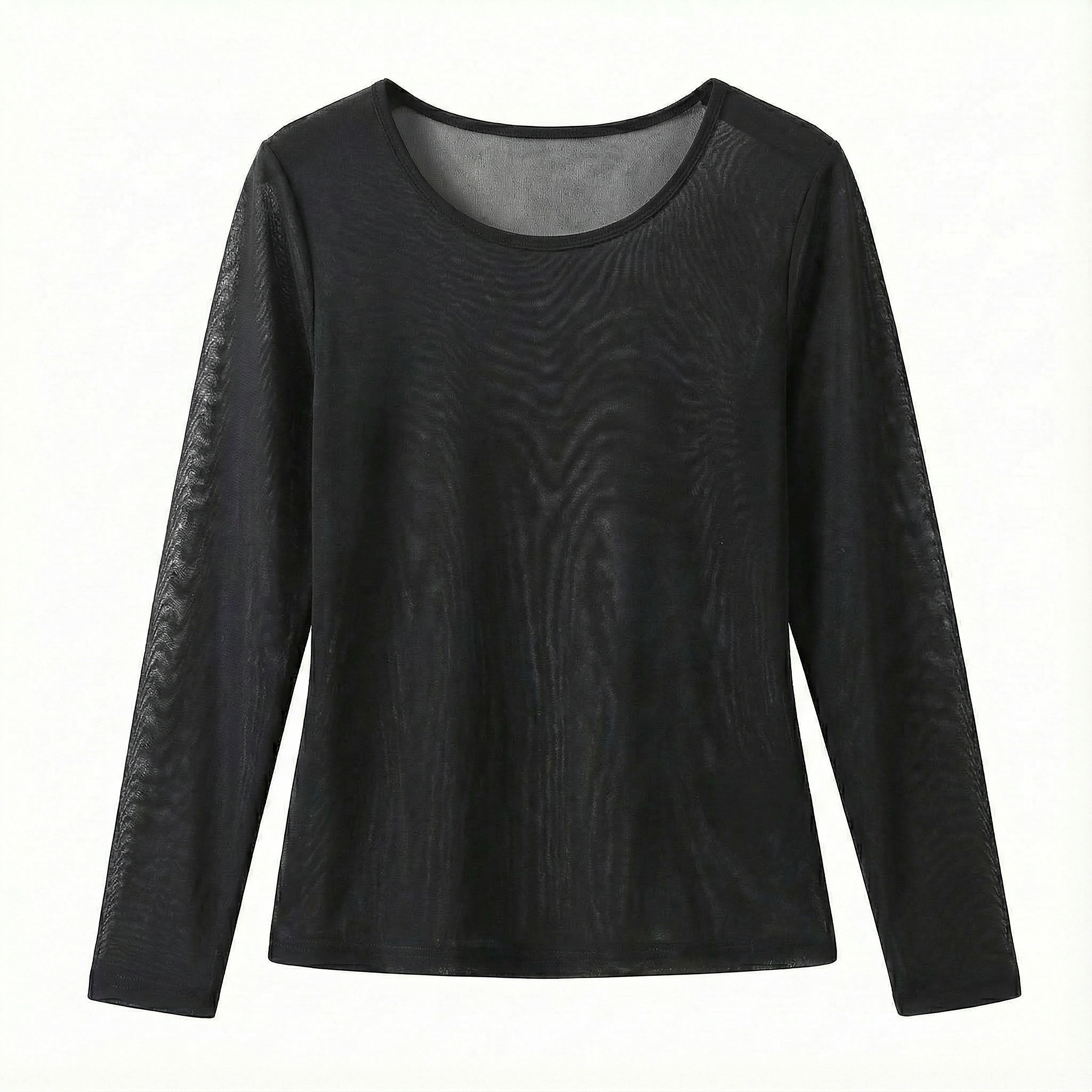 【100%蠶絲】親膚保暖打底衫｜圓領長袖內搭上衣