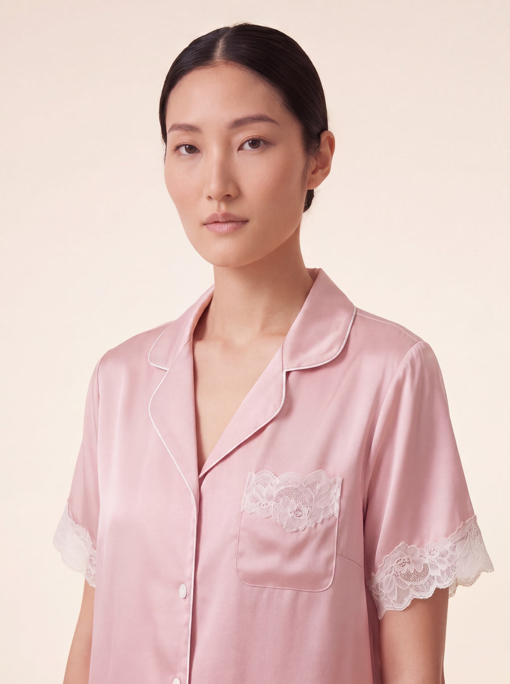 【蕾絲・短袖真絲家居服】優雅經典 × 輕盈感受