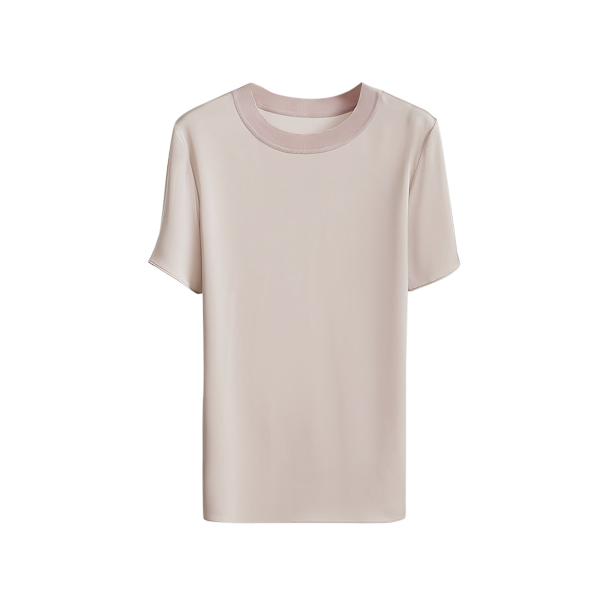 Silk Short-Sleeve Top 霧光真絲短袖上衣