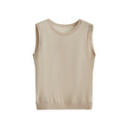 Silk Sleeveless Top 真絲圓領無袖上衣