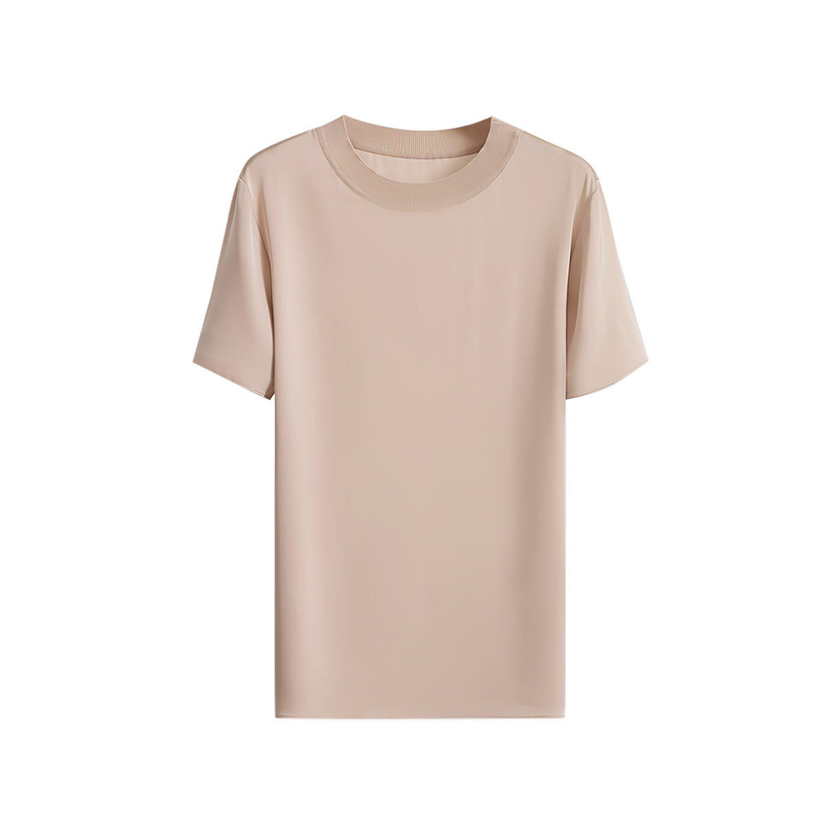 Silk Short-Sleeve Top 霧光真絲短袖上衣
