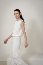 Silk Sleeveless Top 真絲圓領無袖上衣