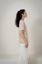 Silk Short-Sleeve Top 霧光真絲短袖上衣
