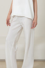 Silk Wide-Leg Pants｜30 Momme Heavy Crinkled Silk 斜裁重皺真絲寬褲