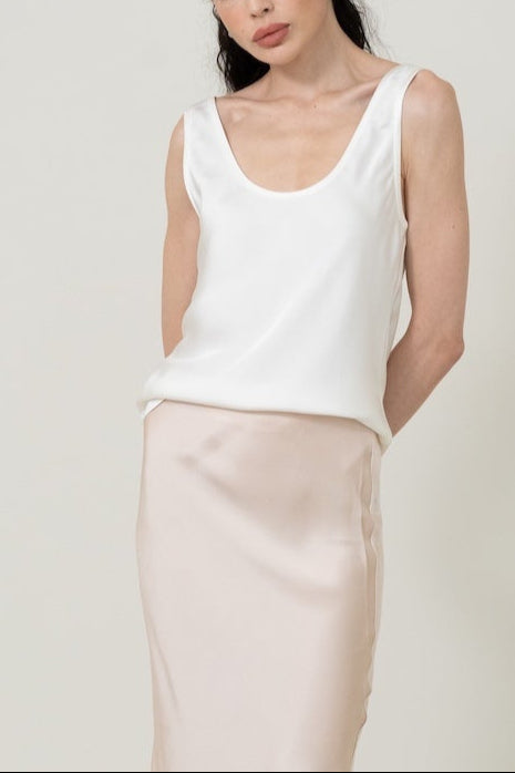 Silk Tank Top｜Double-Faced Silk Charmeuse 重磅雙面真絲背心
