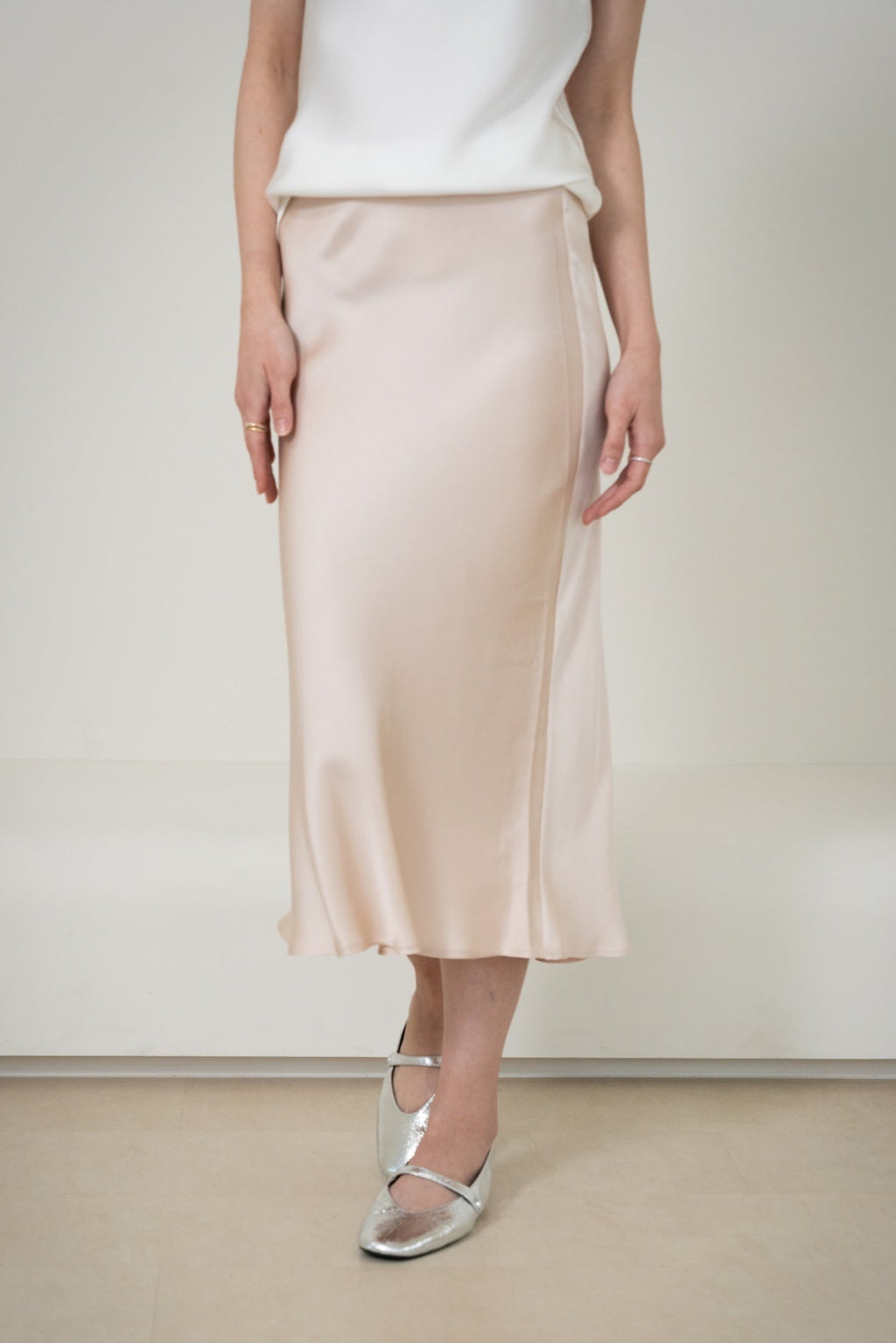 Silk Midi Skirt｜Double-Faced Silk Charmeuse 斜裁雙面真絲半身裙