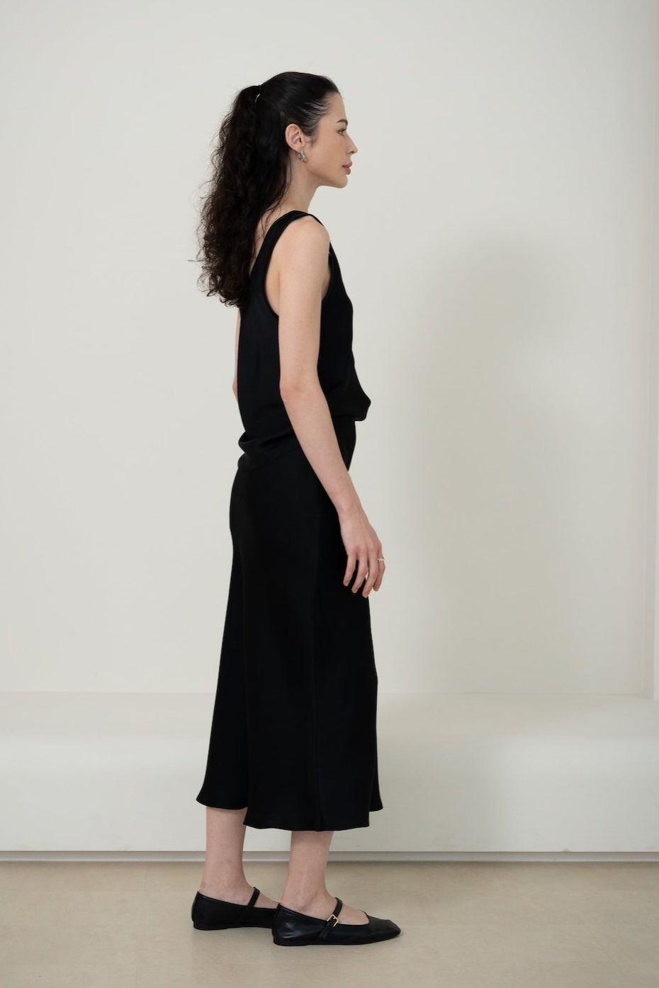 Silk Midi Skirt｜Double-Faced Silk Charmeuse 斜裁雙面真絲半身裙