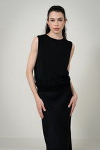 Silk Sleeveless Top 真絲圓領無袖上衣