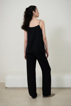 Silk Wide-Leg Pants｜30 Momme Heavy Crinkled Silk 斜裁重皺真絲寬褲