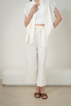 Silk Casual Set with Cropped Pants 桑蠶絲九分褲休閒套裝