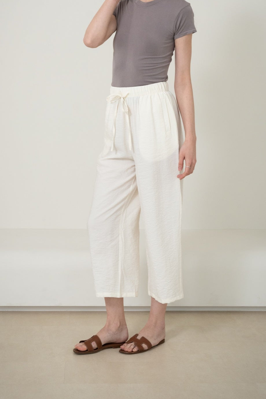 Silk Casual Cropped Pants 桑蠶絲通勤九分褲