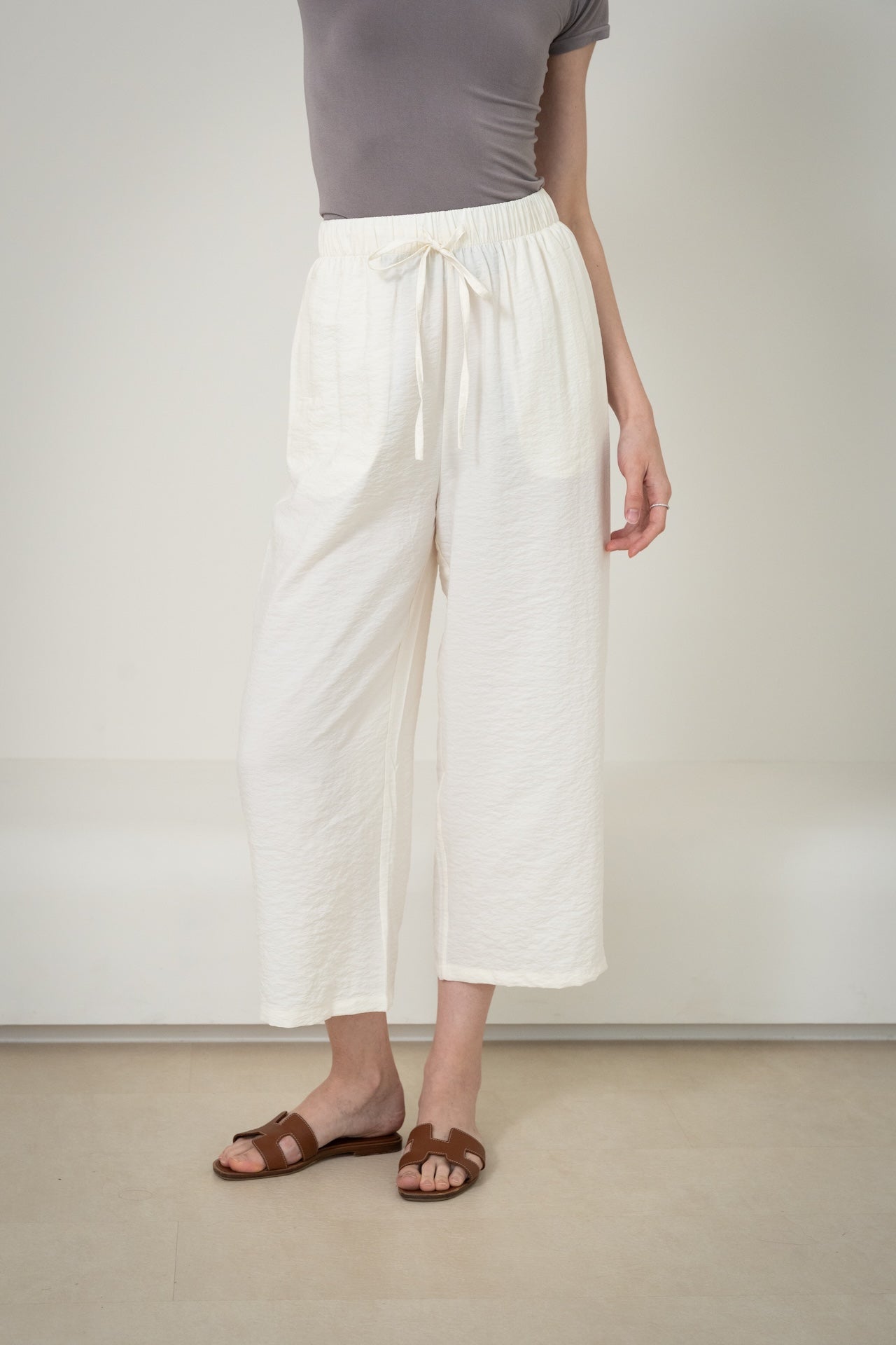 Silk Casual Cropped Pants 桑蠶絲通勤九分褲