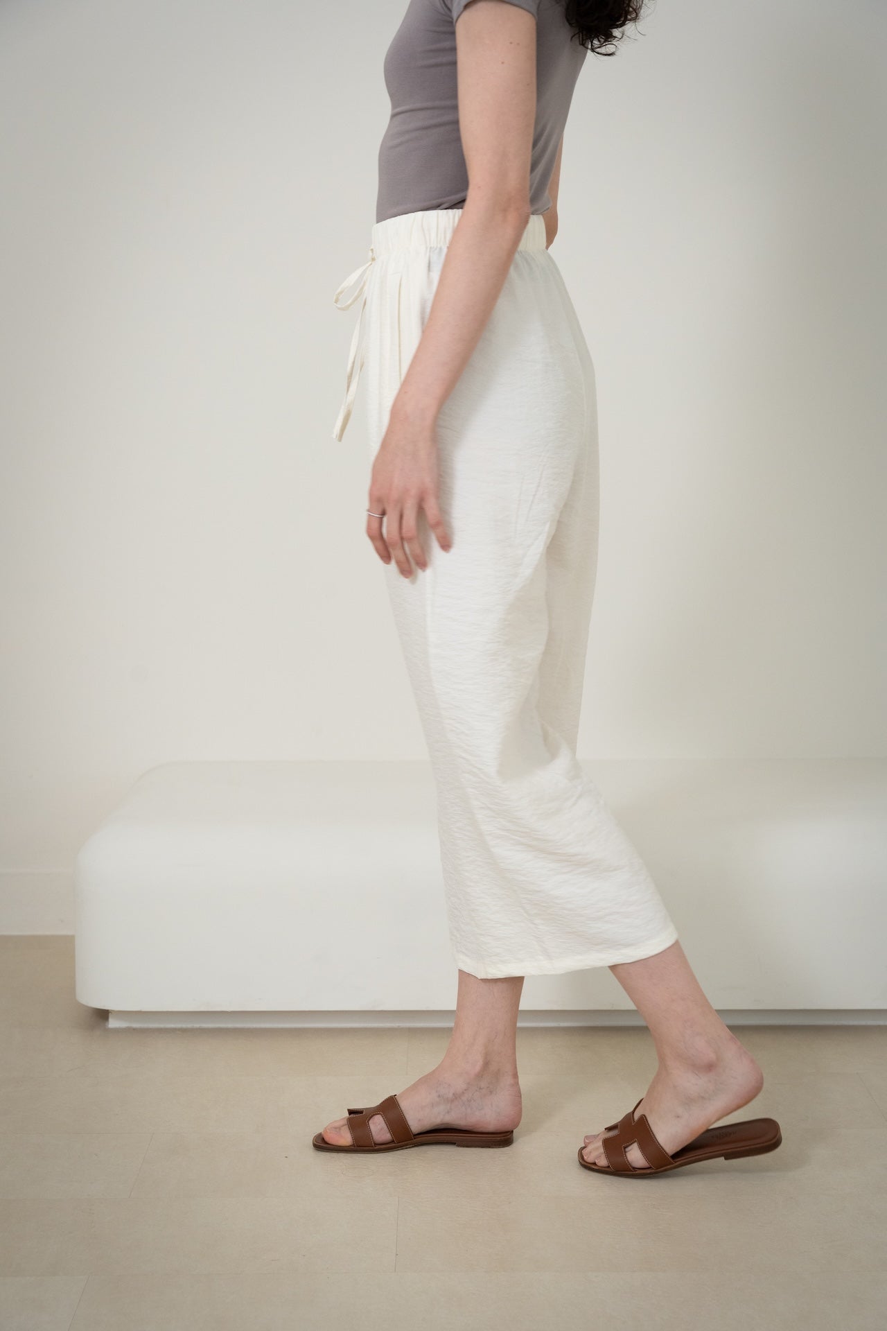 Silk Casual Cropped Pants 桑蠶絲通勤九分褲