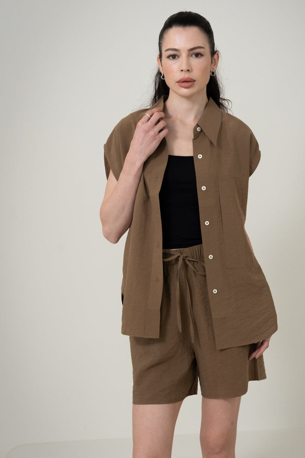 Silk Casual Set with Shorts 桑蠶絲休閒短褲套裝