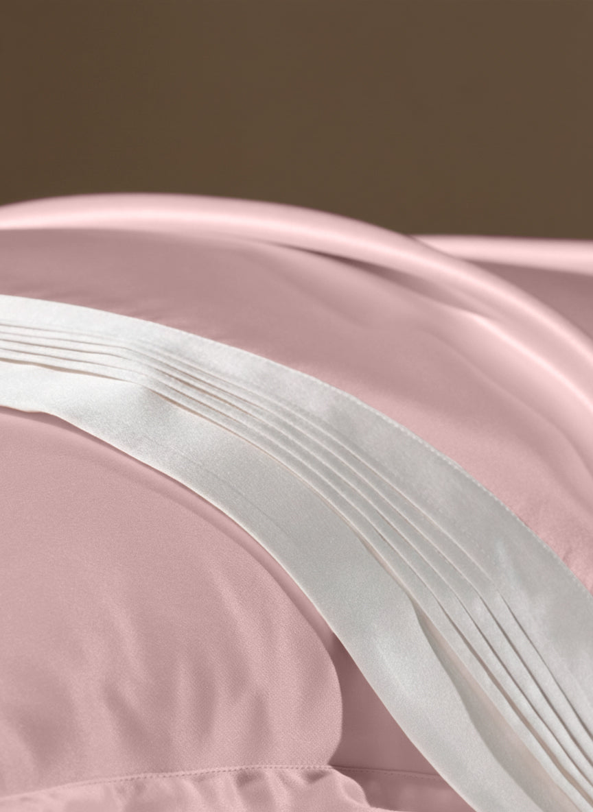 經典法式折邊真絲四件套床組