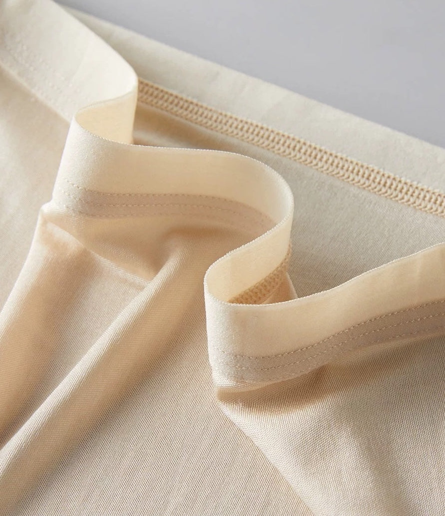 女士真絲高腰內褲｜法式高叉 × 乾爽透氣