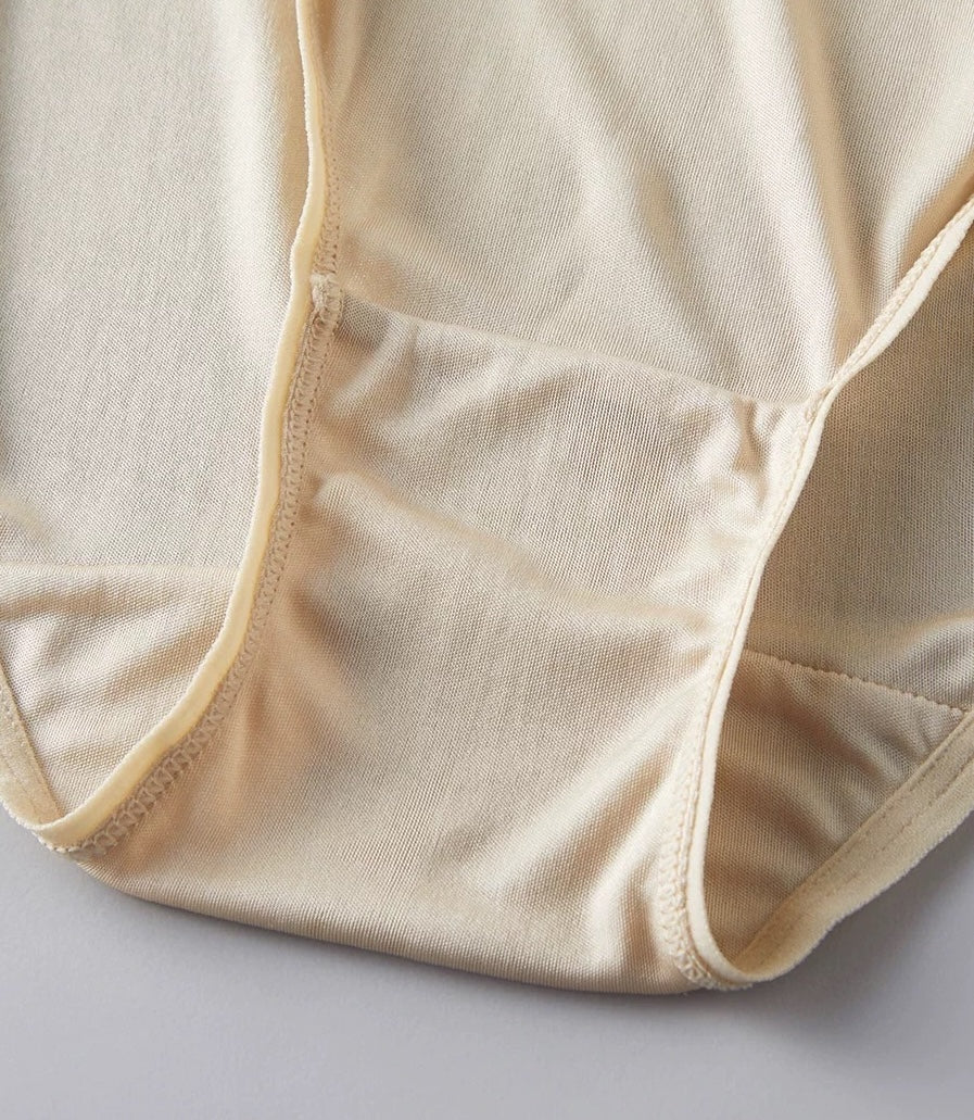 女士真絲高腰內褲｜法式高叉 × 乾爽透氣