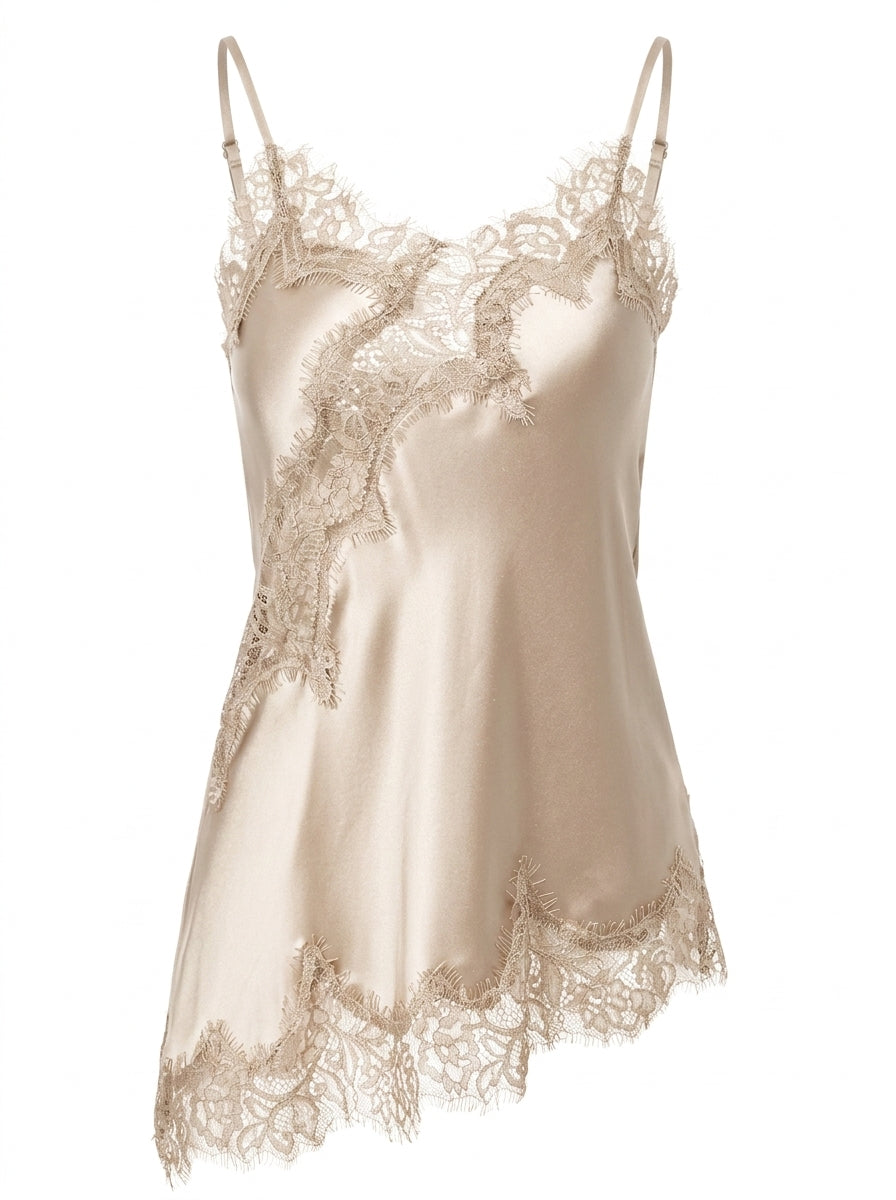 夜影蕾絲長褲套裝｜真絲睡衣套裝