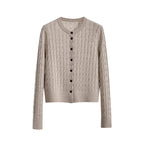 真絲混羊毛針織開襟衫｜老錢氣質 × 柔軟不刺癢