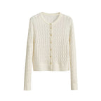 真絲混羊毛針織開襟衫｜老錢氣質 × 柔軟不刺癢