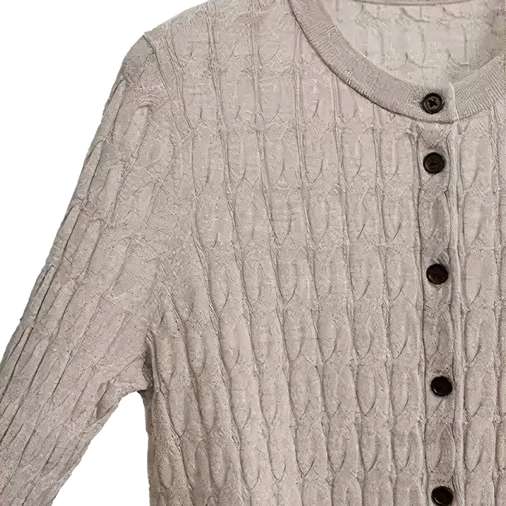 真絲混羊毛針織開襟衫｜老錢氣質 × 柔軟不刺癢