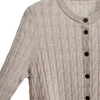 真絲混羊毛針織開襟衫｜老錢氣質 × 柔軟不刺癢