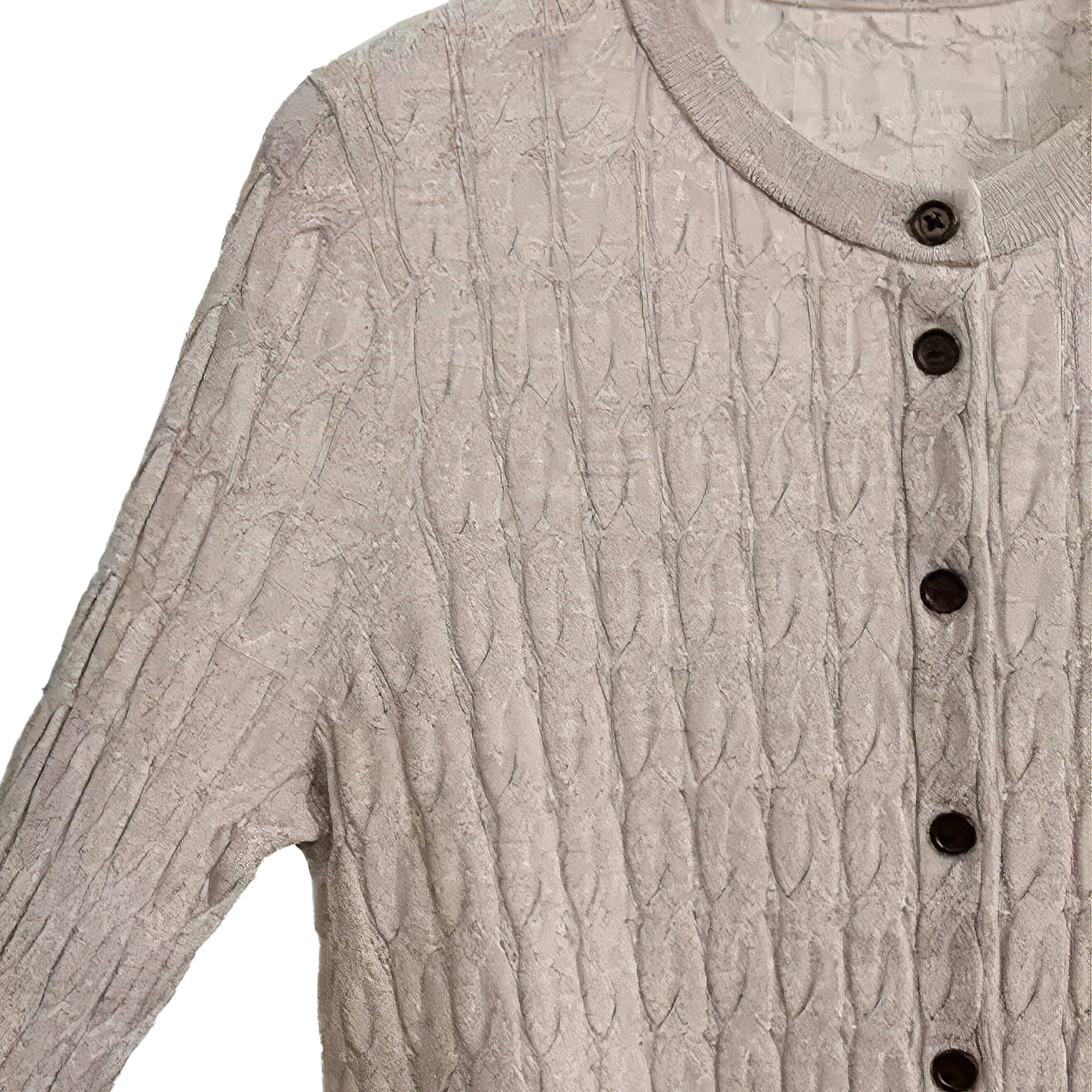 真絲混羊毛針織開襟衫｜老錢氣質 × 柔軟不刺癢