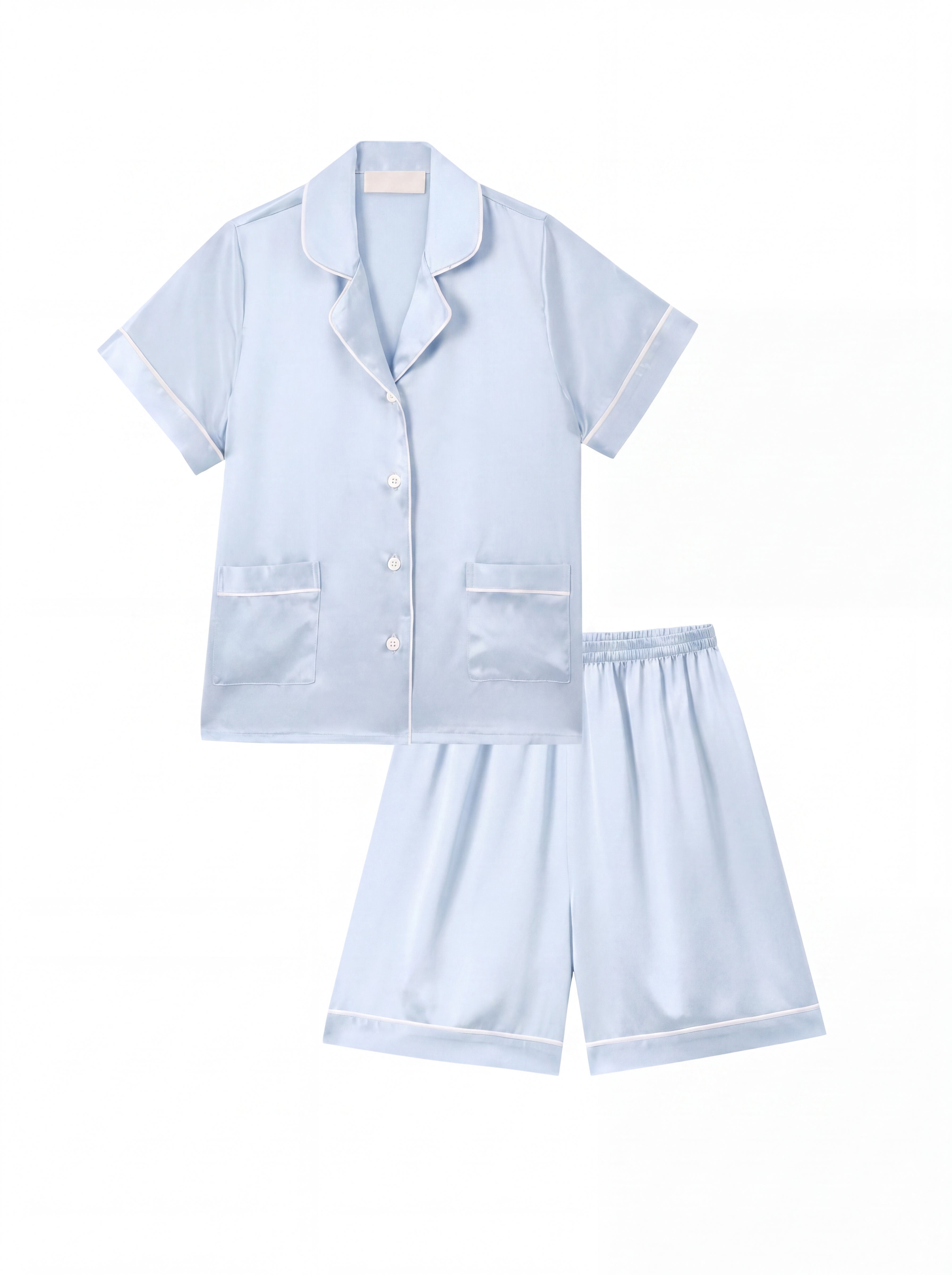 兒童經典真絲短袖短褲套裝｜CloudSoft Silk™