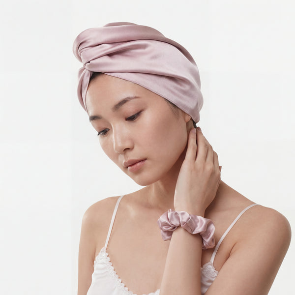 真絲乾髮帽｜加厚速乾 × 蓬鬆護髮