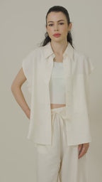 Silk Casual Set with Cropped Pants 桑蠶絲九分褲休閒套裝