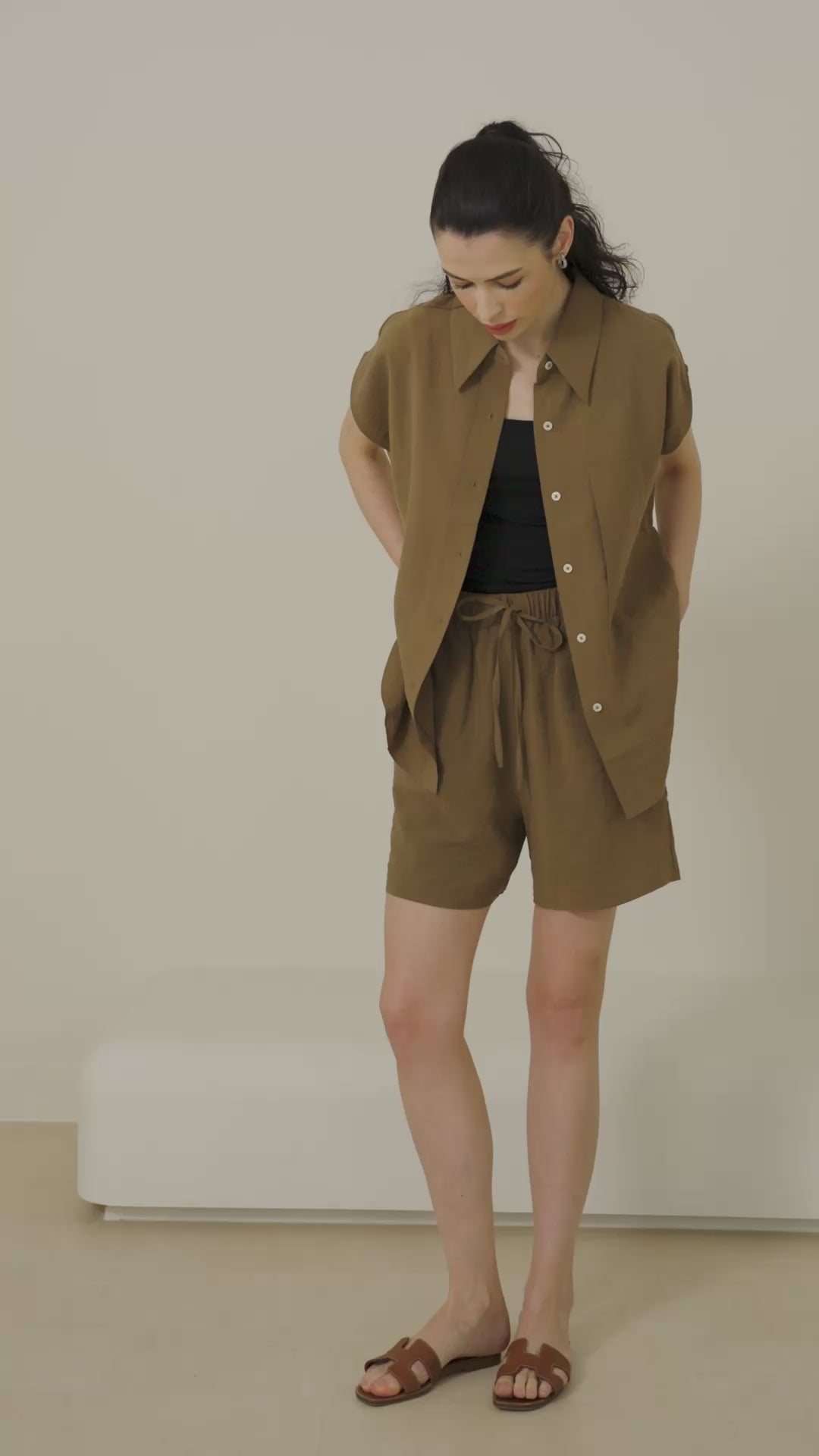 Silk Casual Set with Shorts 桑蠶絲休閒短褲套裝