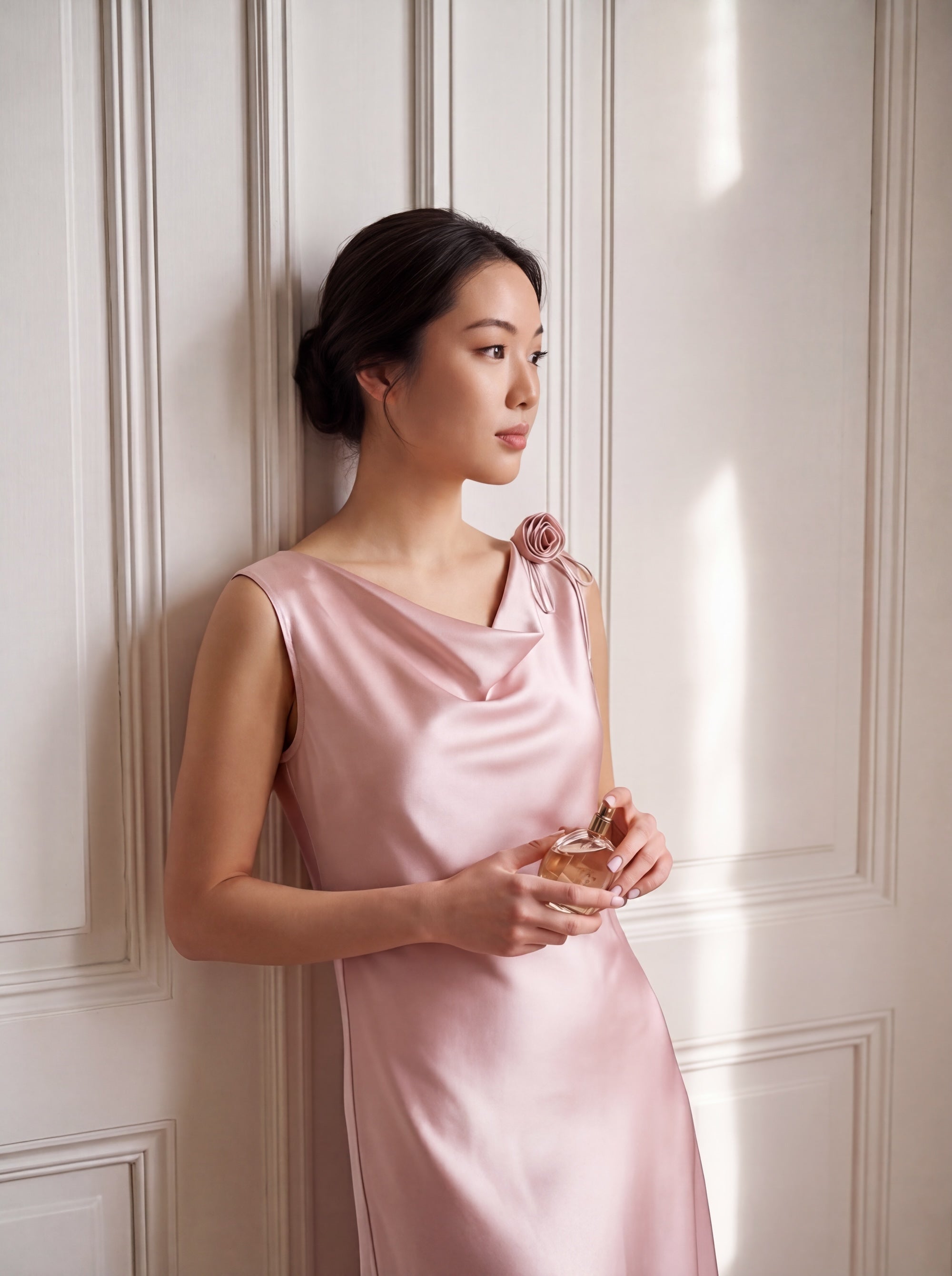 真絲玫瑰垂領洋裝｜Silk Vow